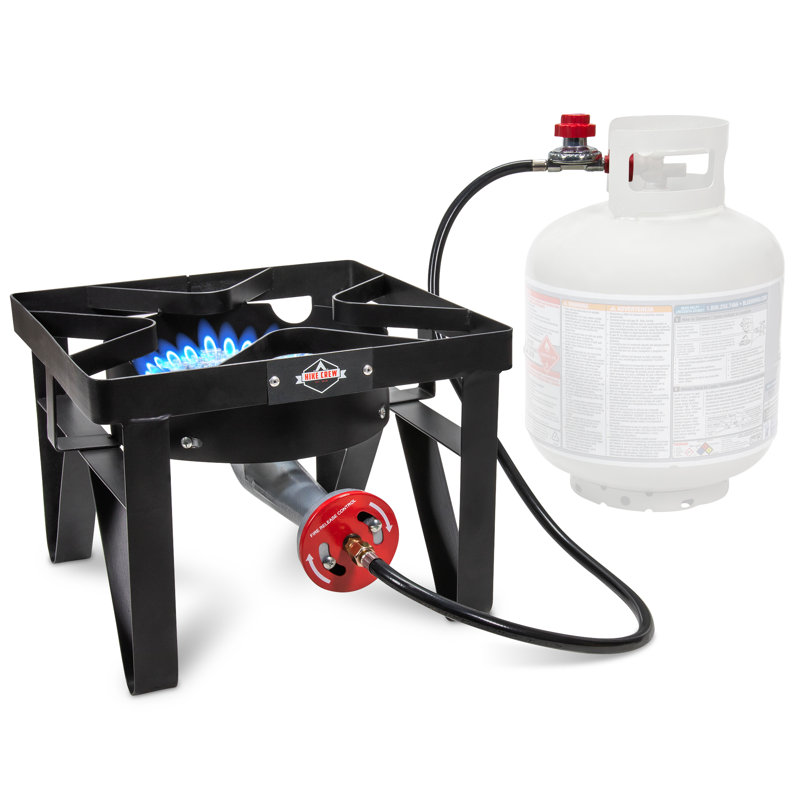 Hike Crew Cast Iron Singleburner Outdoor Gas Stove 220,000 Btu Portable Propanepowered